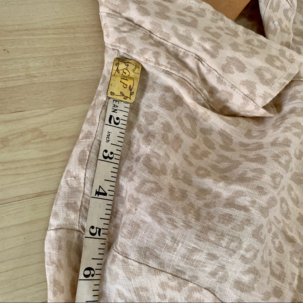 GAP linen loose fitting leopard print shirt size S - Picture 9 of 10